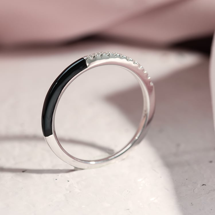 Ring aus Keramik mit Lab Grown Diamanten Danyl 121875