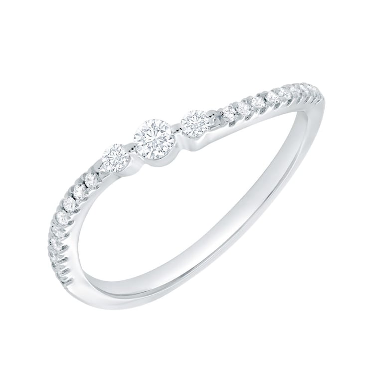 Gewellter Silberring mit Lab Grown Diamanten Mikael