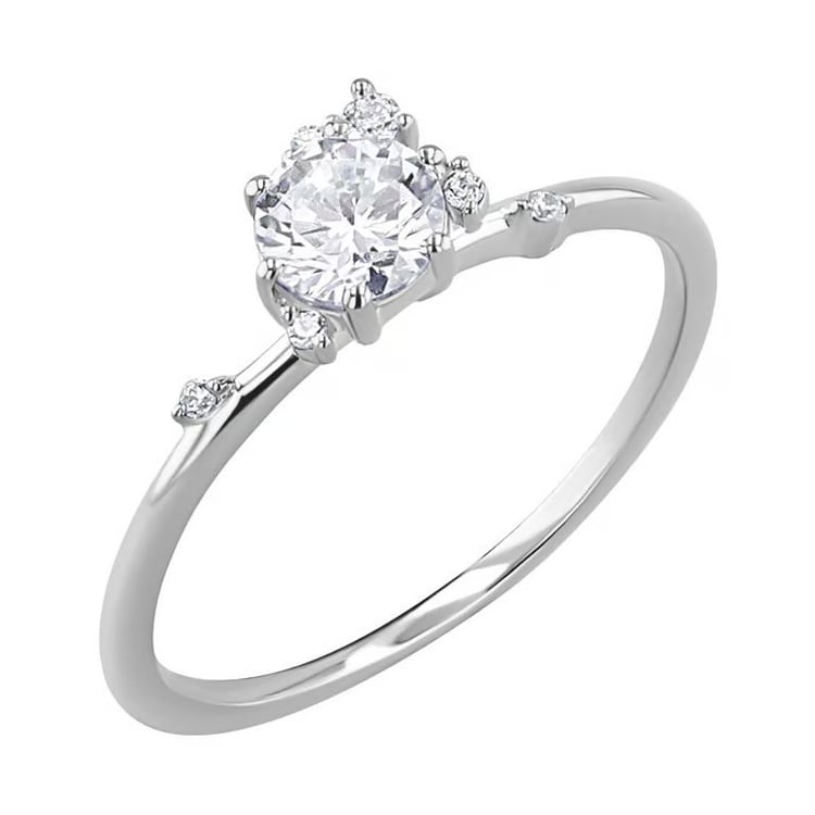 Cluster Scheidungsring mit Lab Grown Diamanten Rosa 164733