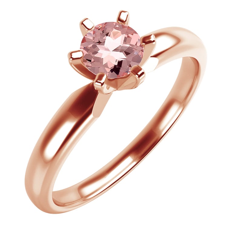 Romantischer Verlobungsring mit einem Morganiten Mala