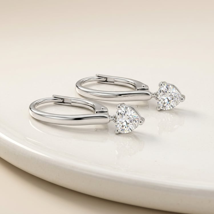 Silberne Herz-Ohrringe mit 0.25ct Lab Grown Diamanten Lola 171420