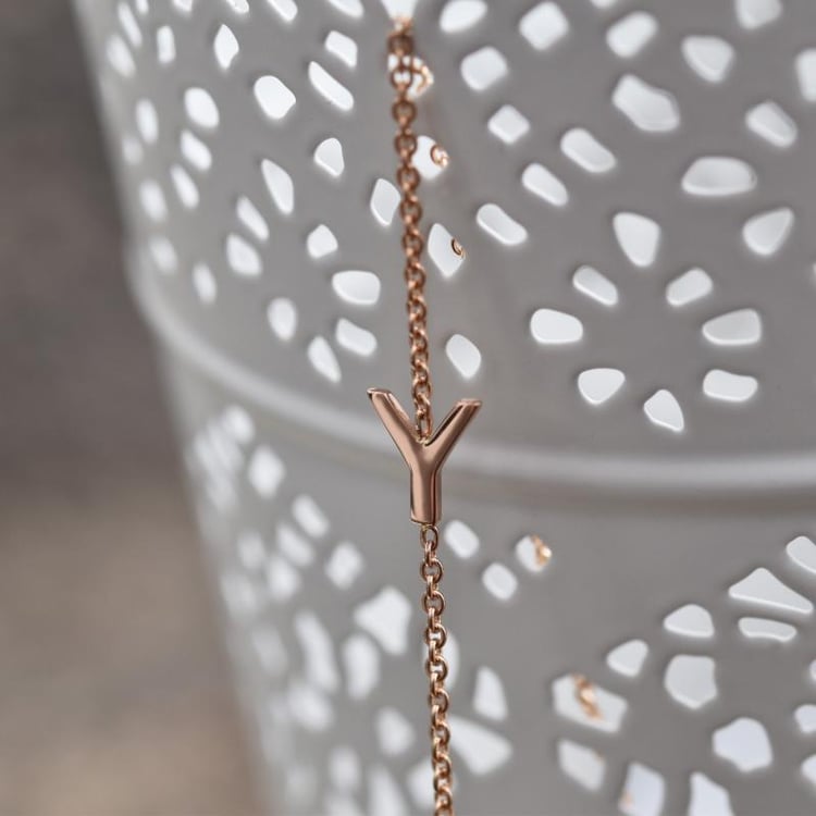 Silberkette mit einem Buchstaben nach Ihrer Wahl Lupe 103739