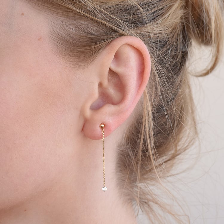 Elegante Hängeohrringe mit Diamanten Mirka 86879