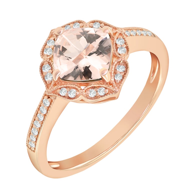 Rosa Verlobungsring mit Morganit Antonella