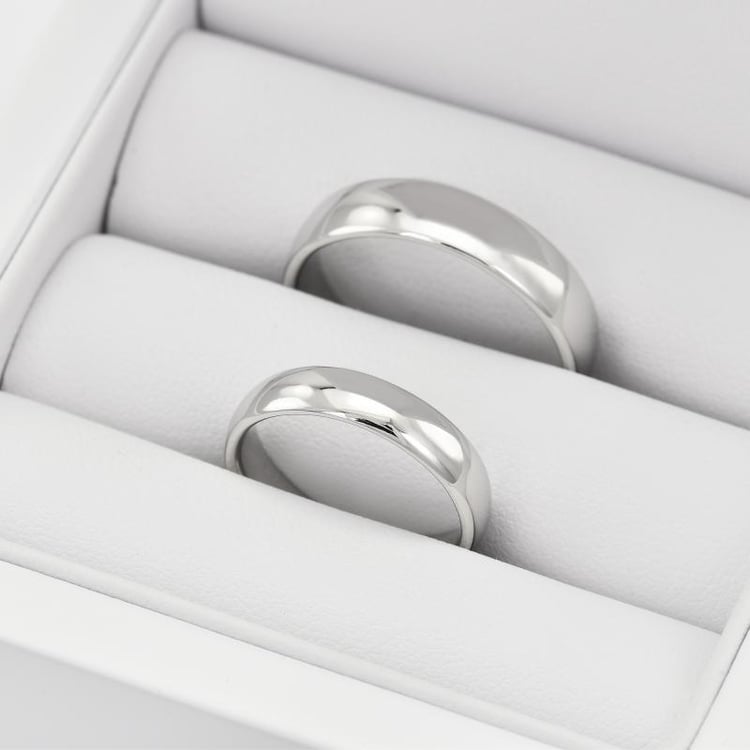 Klassische Eheringe aus Platin Ygyn 25847