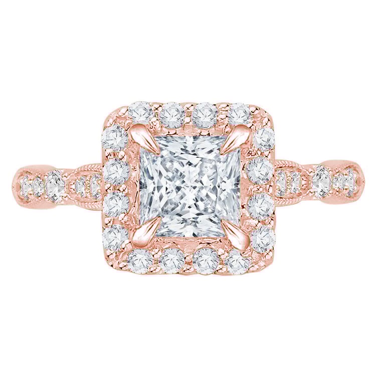 Rosegold Prinzess-Schiff Diamantring 74276