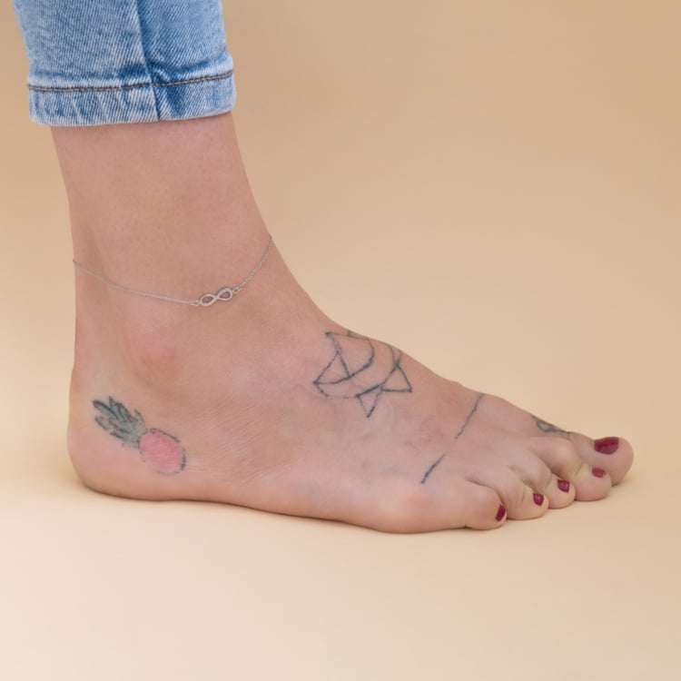 Goldenes Fußkettchen mit dem Unendlichkeitssymbol Infinity 102035