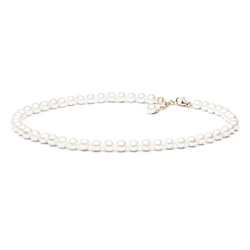 Elegante Perlenhalskette in Silber Ermine