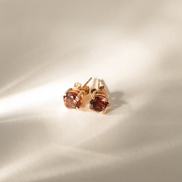 Goldene Ohrstecker mit Turmalinen Ally 119842