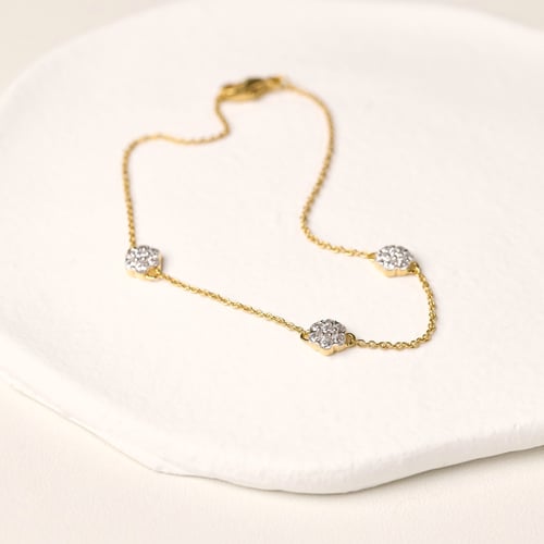 Kettenarmband mit Blumen aus Lab Grown Diamanten Amala
