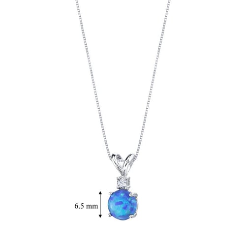 Anhänger mit blauen Opal und Diamant Emolyna
