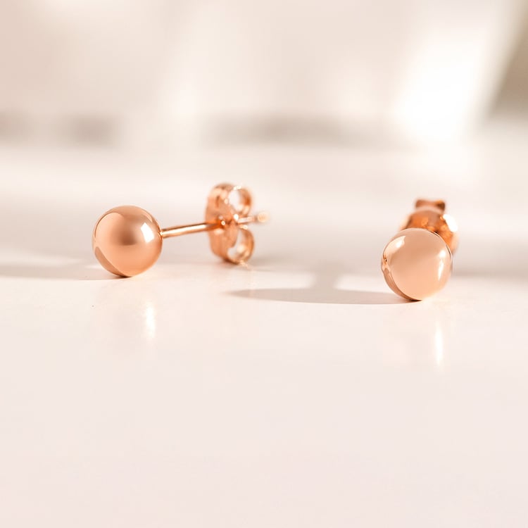 Kugelförmige Ohrstecker aus 585er Roségold 158403