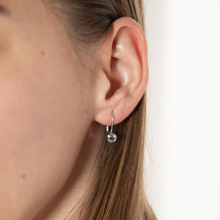 Goldene Hängeohrringe mit Aquamarinen Vega 152054