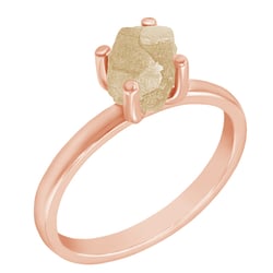 Goldring mit ungeschliffenen Diamant in gelb Nemy