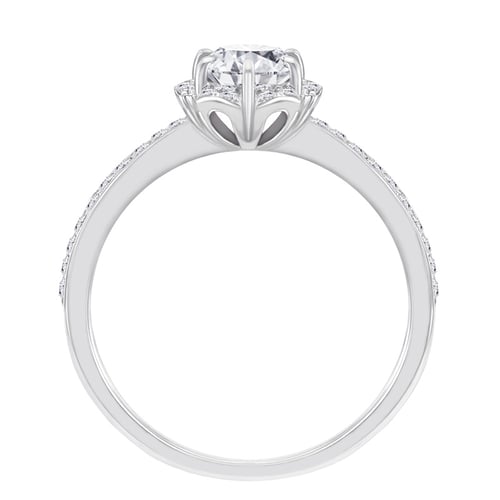 Verlobungsring mit Lab Grown Diamanten in Blumenform Katalin