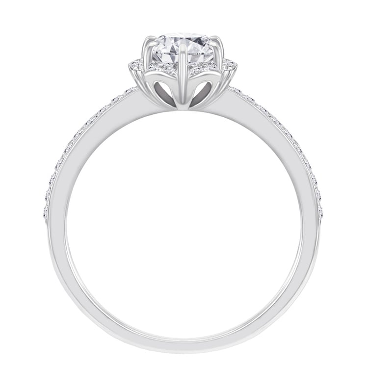 Verlobungsring mit Lab Grown Diamanten in Blumenform Katalin 66042