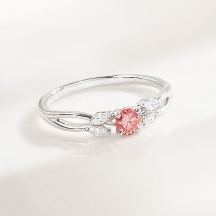 Verlobungsring mit 0.32ct rosa Diamanten und Lab Grown Diamanten in Marquise Form Ha