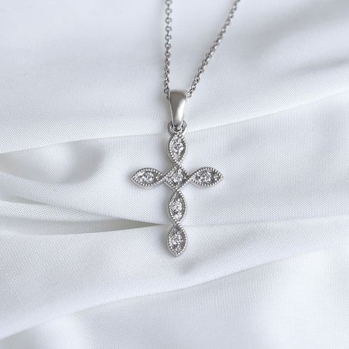 Anhänger in Form eines Diamantkreuzes Angelia