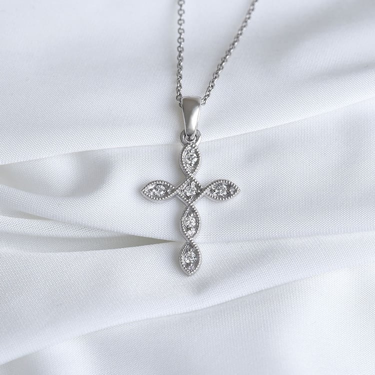 Anhänger in Form eines Diamantkreuzes Angelia 84899