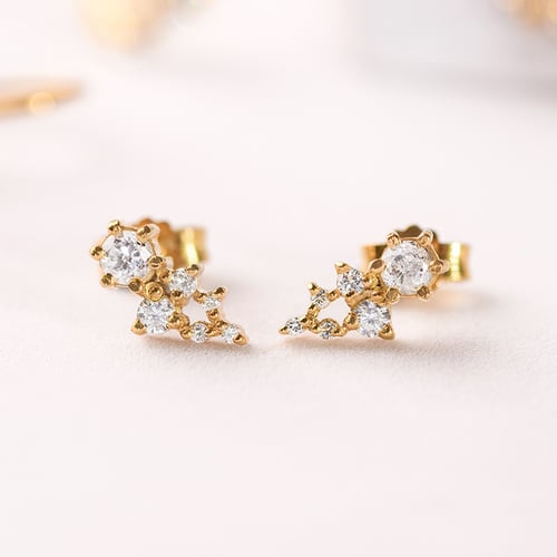 Cluster-Ohrringe mit Diamanten Ellie