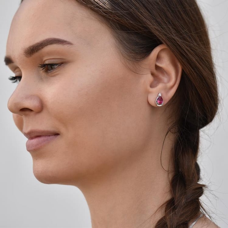 Rubin Ohrringe 45200