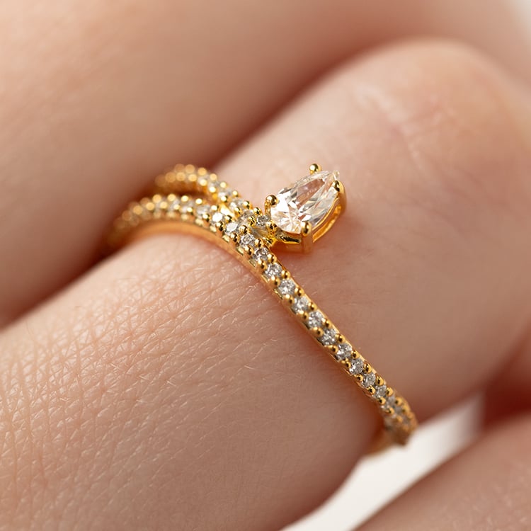 Unkonventioneller Verlobungsring mit Lab Grown Diamanten Reptie 138634