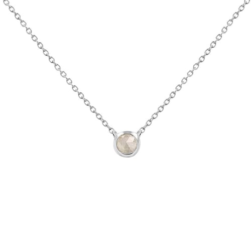 Zarte Kette mit einem Salt and Pepper Diamanten Glosie