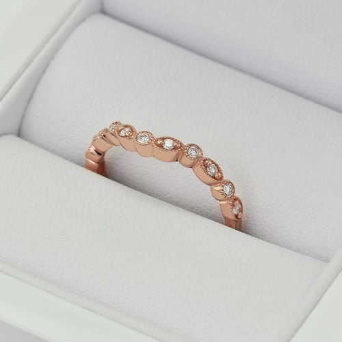 Goldener Memoire Ring mit Diamanten Lorava
