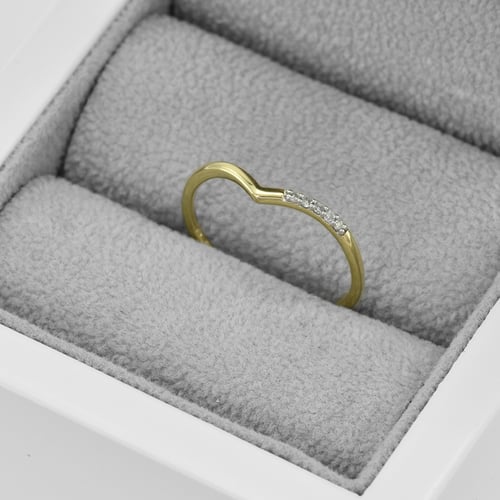 Memoire Ring in V-Form mit Diamanten Annelisa