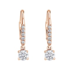 Goldene Hängeohrringe mit 0.2ct natürlichen Diamanten Sumaya