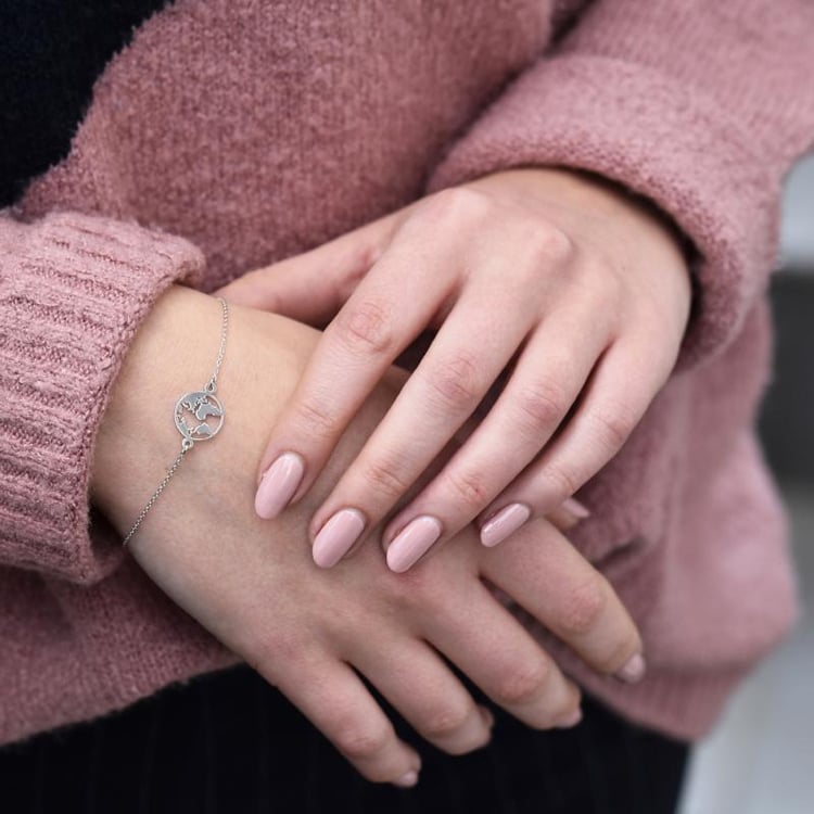 Minimalistisches Armband mit Weltkarte Earth 42378