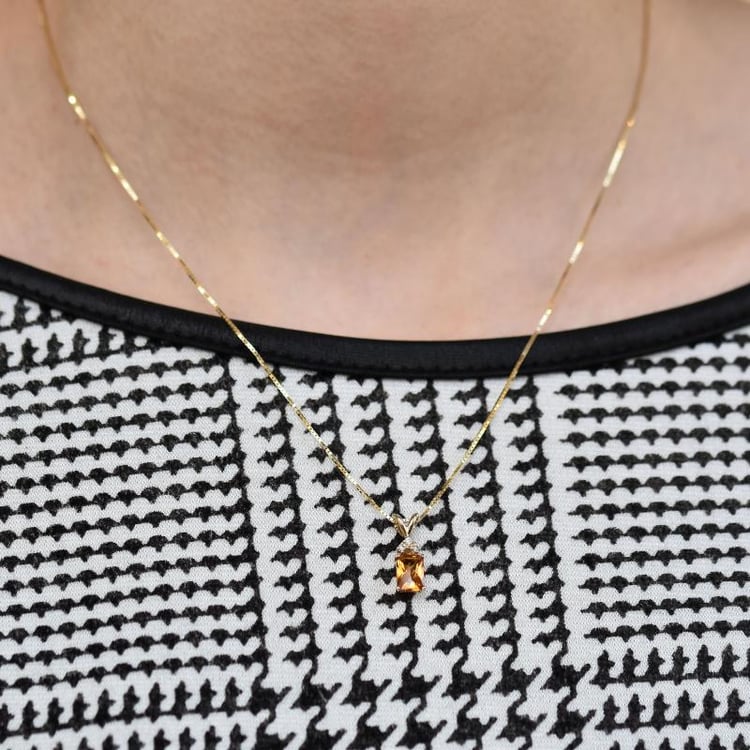 Halskette mit Citrin 26530