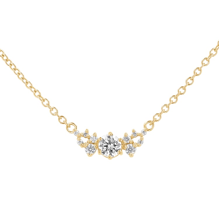 Cluster Halskette mit Lab Grown Diamanten Luna