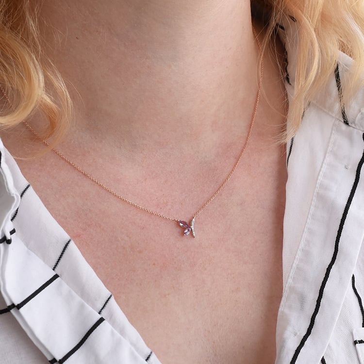 Anhänger mit Edelsteinen in Schmetterlingform Nesim 87414