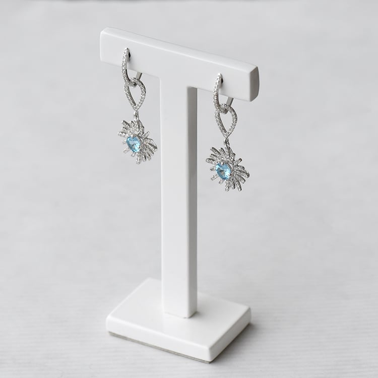 Goldene Diamantflocken mit Topasen in Ohrringen Daxa 73213