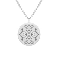 Silberner Yoga Anhänger Mandala