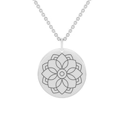 Silberner Yoga Anhänger Mandala
