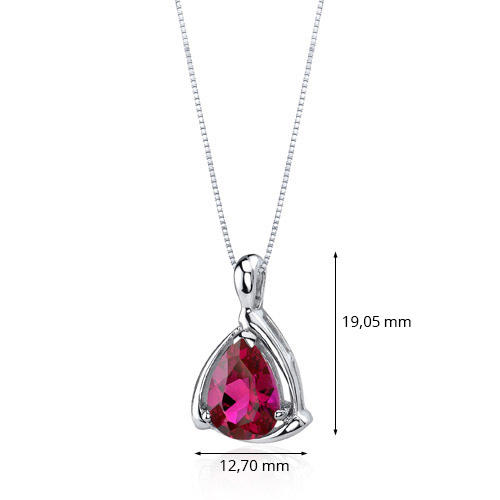 Rubin Silber Anhänger 3492