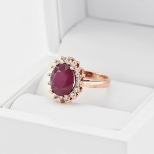 Goldring mit Rubin und Diamanten Tubiah