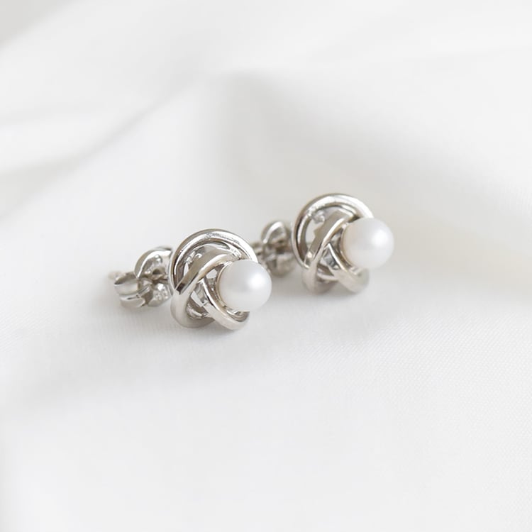 Ungewöhnliche Ohrringe aus Gold mit Perlen Chiarla 91436