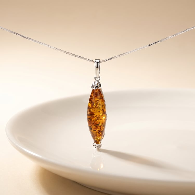 Silberanhänger mit Bernstein Kara 166738