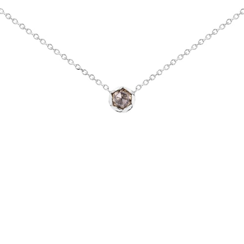 Minimalistische Kette mit einem Salt and Pepper Diamanten Ameera