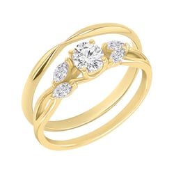Ringset mit Diamant Ihrer Wahl Halym