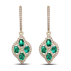 Ohrringe voller Diamanten und Smaragden Joran