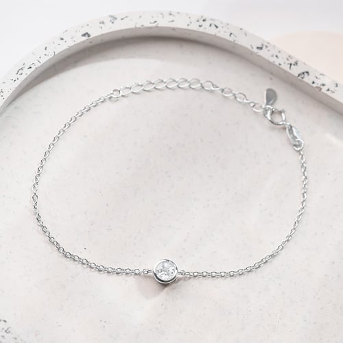 Silbernes Armband mit weißem Topas Arleth