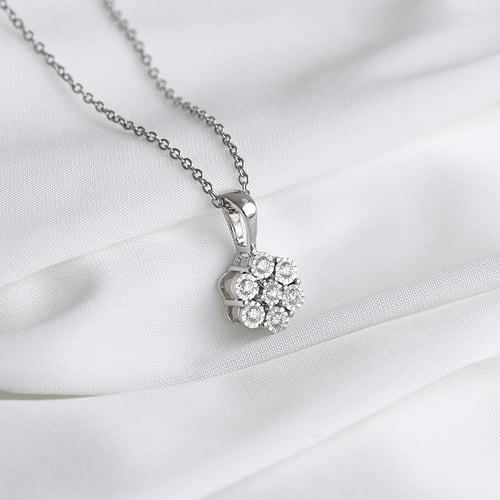 Anhänger aus Diamanten in Blumenform Puneet