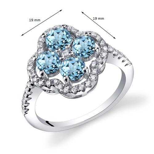 Ring aus Silber mit Topasen 8290
