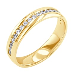 Goldener Eternity-Ring mit Diamanten Loby