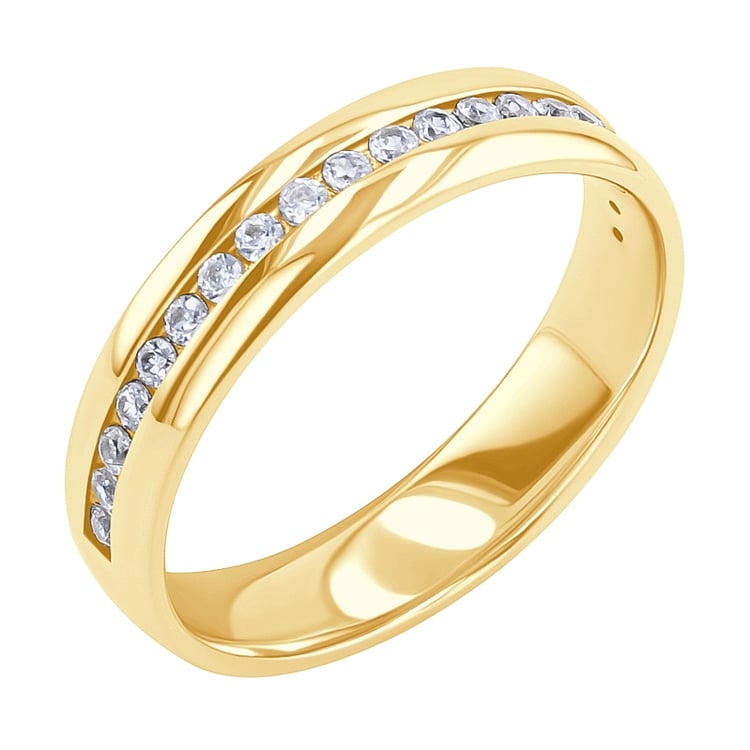 Goldener Eternity-Ring mit Diamanten Loby