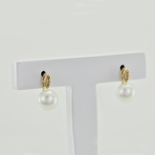 Romantische Silbernes Schmuckset mit Perlen und Diamanten Glaume